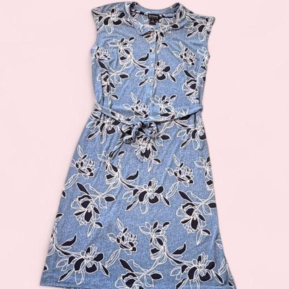 En Focus Blue Print Dress